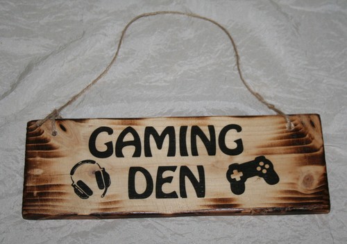 Personalised Gaming Sign Plaque Any Words Attic Den Bedroom Cellar Shed Studio - Picture 58 of 80