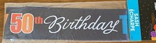 Satin 50th Birthday Sash,  Happy 50th Birthday To Me  NEW