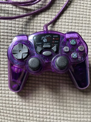 Genuine Mad Catz PlayStation 2 Dual Force Controller Clear Purple