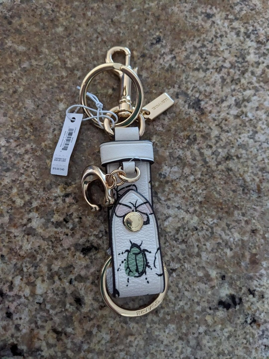 Coach Trigger Snap Bag Charm Valet Keyring With Creature