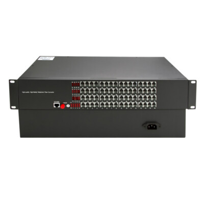 64CH Telephone Optical Extenders PCM Voice Tel over Fiber Optic with Ethernet