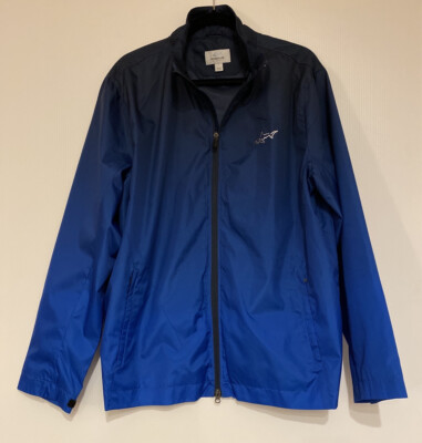 Greg Norman Collection Attack Life Mens Large Blue Ombre Windbreaker Jacket
