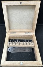 15 Pcs. German Type Micro Tap Die Set Screw Plate 0 To 14 in Wooden Box Tools