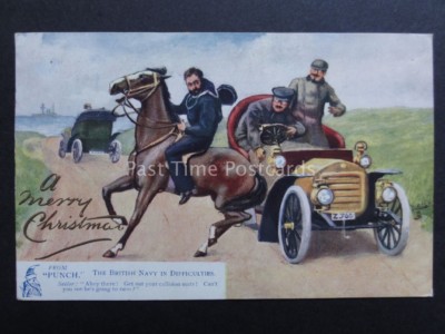A Merry Christmas NAVY IN HARDY c1907 Raphael Tuck from PUNCH F.Wright 9190