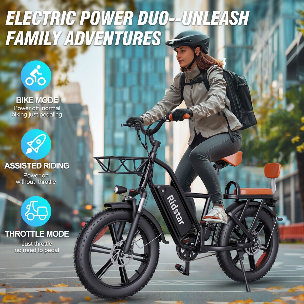 Electric Bike 1000W 48V 15Ah 20