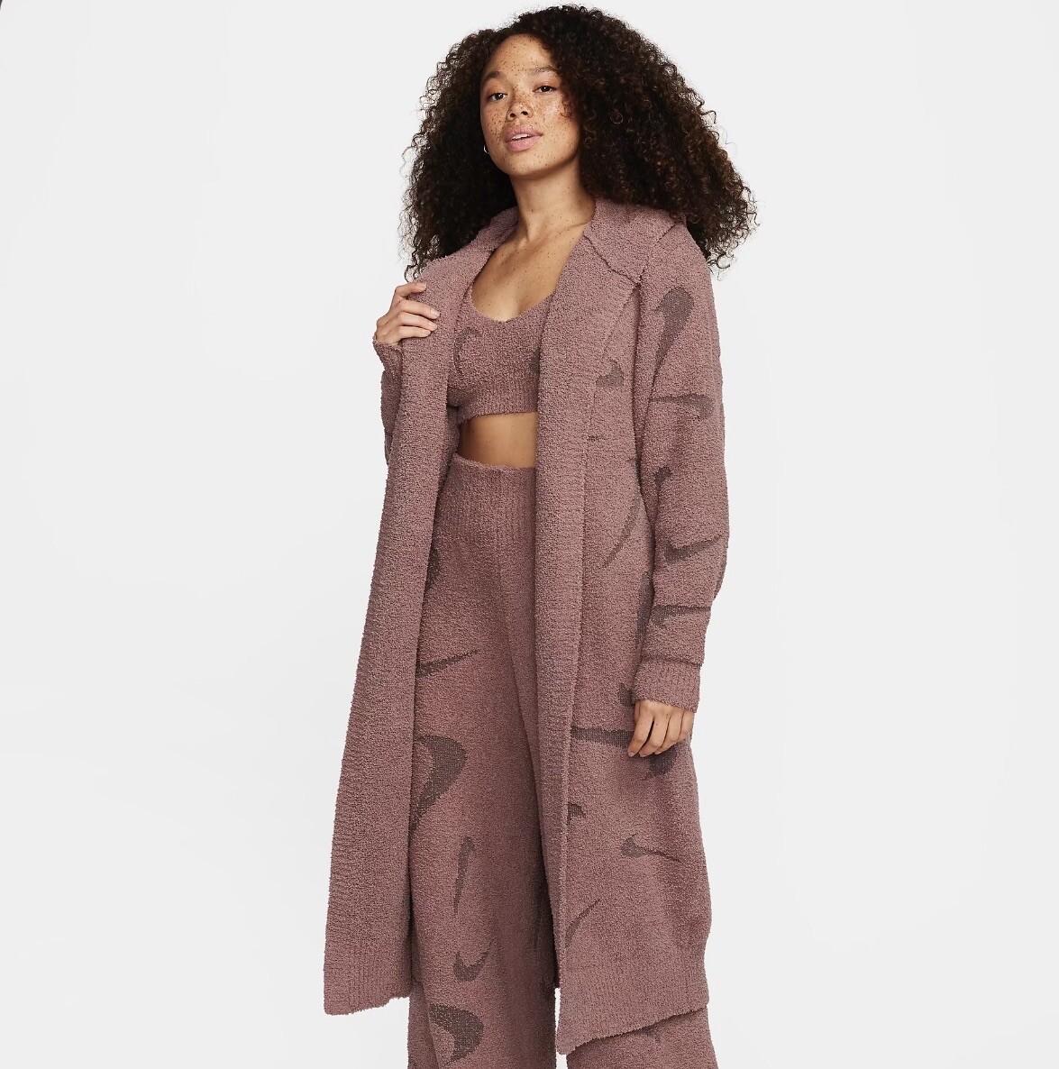 カーディガン Formed Knit Cardigan レディース Nike Sportswear Phoenix Cozy Boucle Long Knit Cardigan Size