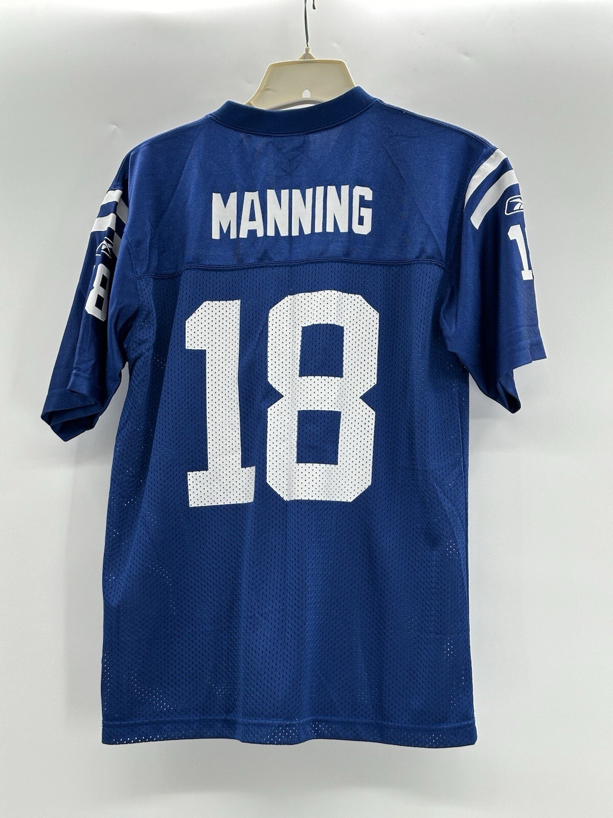 Peyton Manning Colts Blue Jersey Reebok NFL Equipment Size Youth Large thumbnail 5