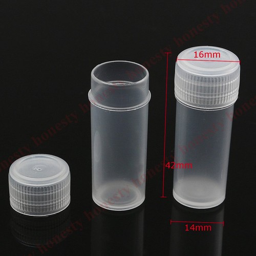 50Pcs Plastic Sample Bottle 5ml Test Tube Small Bottle Vial Storage Container - Picture 7 of 8