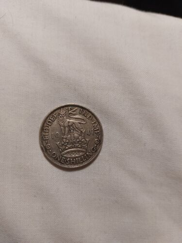 1941 Silver Shilling - Picture 1 of 2