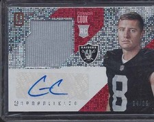 CONNOR COOK 2016 PANINI UNPARALLELED RED ROOKIE RAIDERS JERSEY AUTO RC #D 24/25