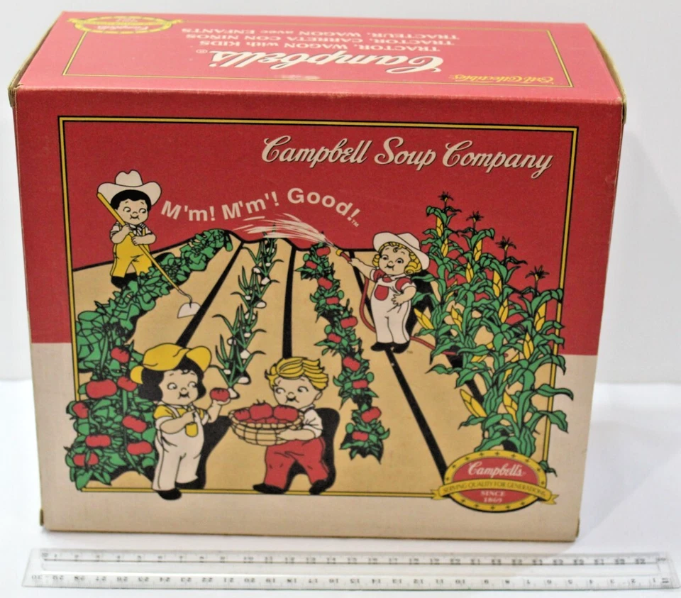 Campbell's Tractor Wagon with Kids ERTL Collectibles 1998 Soup Company Figurines - Image 3 of 4