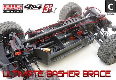 Carbon Fiber Center Brace Spine Stiffener Upgrade for Arrma Big Rock & Senton 3s