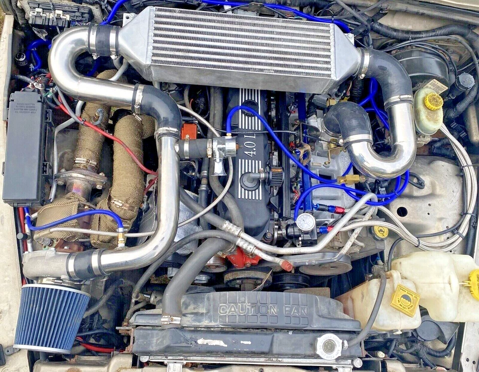 KIT TURBOCOMPRESOR TURBOCOMPRESOR PARA JEEP WRANGLER 00-06 ETAPA 3 TJ 4X4 4,0 L con colector Foto 3 de 3