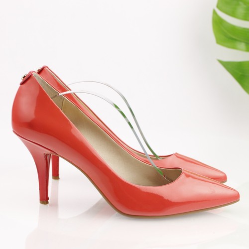 Michael Kors Womens Alina Flex Pump Size 9 Red Coral Patent Heel Dress Shoe - Picture 8 of 18