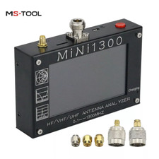 Mini1300 4.3" LCD 0.1-1300MHz HF/VHF/UHF ANT SWR Antenna Analyzer Meter Tester