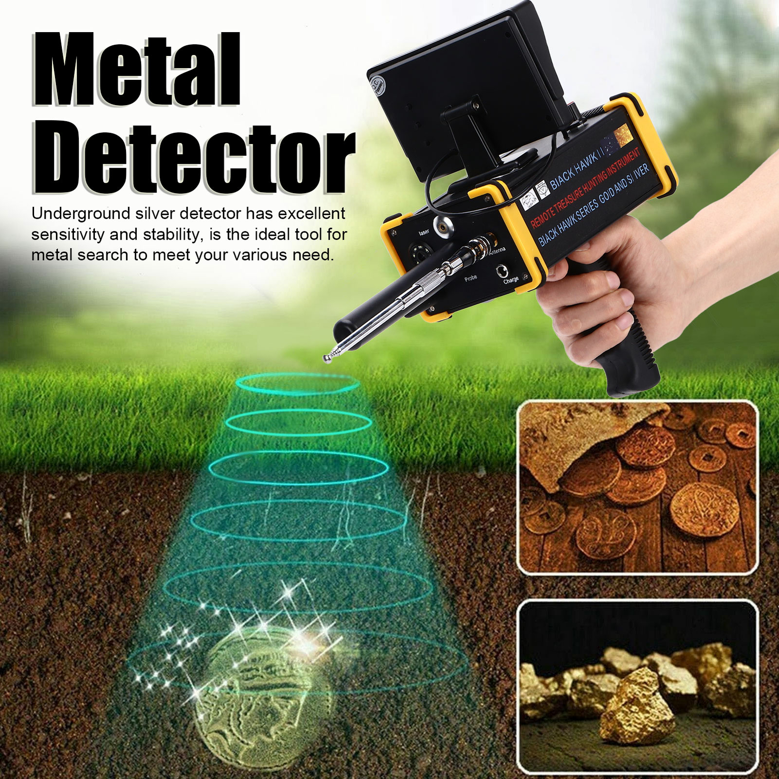Metalldetektor mit Display Metallsuchgerät Gold Metal Detector finder