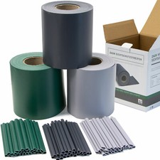 PVC Sichtschutz Streifen Doppelstabmatten Zaun Sichtschutzfolie Anthrazit Rolle