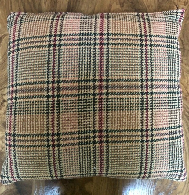 Ralph Lauren Wool Tartan Plaid/Windowpane Decorative Pillow 16" x 16" eBay