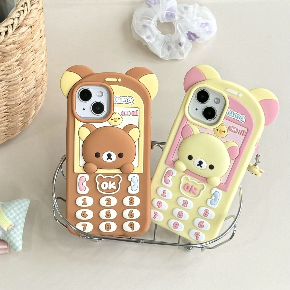 Kawaii Rilakkuma Rilakkuma Biscuit Phone Case 3D Rilakkuma Mobile