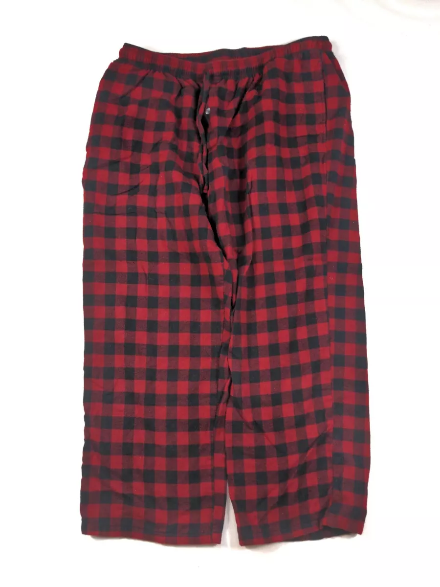 LL Bean Mens Scotch Plaid Flannel XL Pajama Pants Red Black Buffalo Cotton