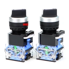 22mm On/Off Rotary Switch 2 / 3 Positions Selector LA38 Latching Switches NO NC