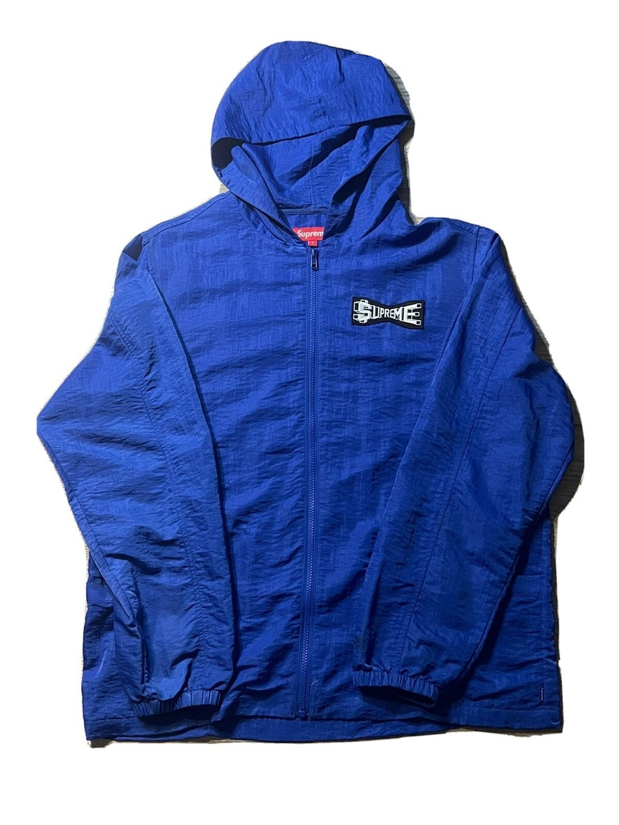 Supreme Fleece Hooded Denim Shirt Blue M