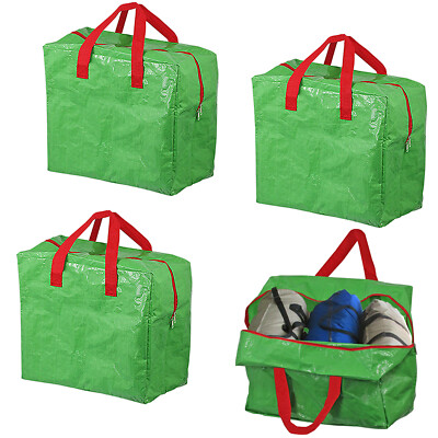 Große Aufbewahrungstasche mit Reißverschluss für Auto Boot Reise Organizer Wasserdicht Grün 50L x 4