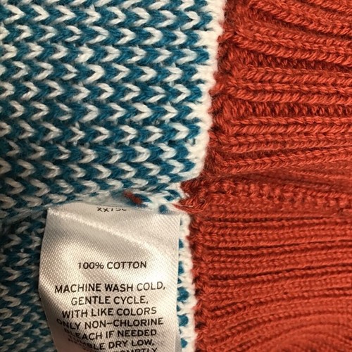Open Edit Boys Pullover Sweater Multicolor Check Long Sleeve Tight Knit 4 New - Picture 4 of 5