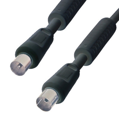 Antennen Kabel 7,5m 100dB schwarz Ferrit Filter KOAX TV BK Anschluss Koaxial sft