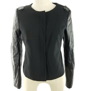 calvin klein faux leather sleeve jacket