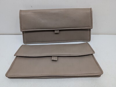 1988 CADILLAC SEVILLE SEAT BACK MAP POCKET POUCH INTERIOR TRIM PAIR OEM PART TAN