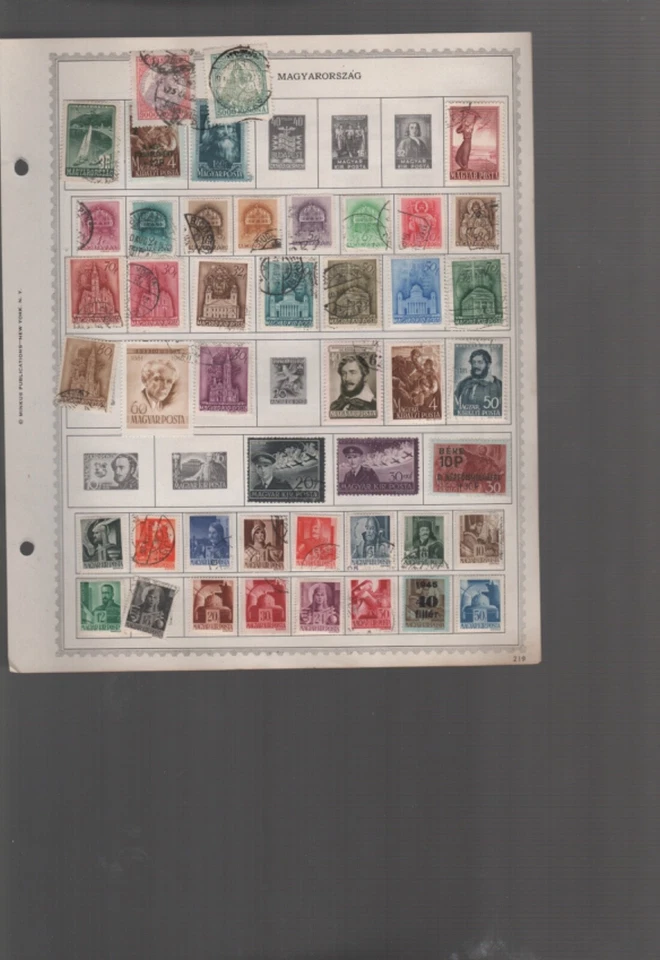 Selos da Hungria de 1800 a 1964 MH usados páginas de álbum cto 915 selos (MB28 - Imagem 3 de 4