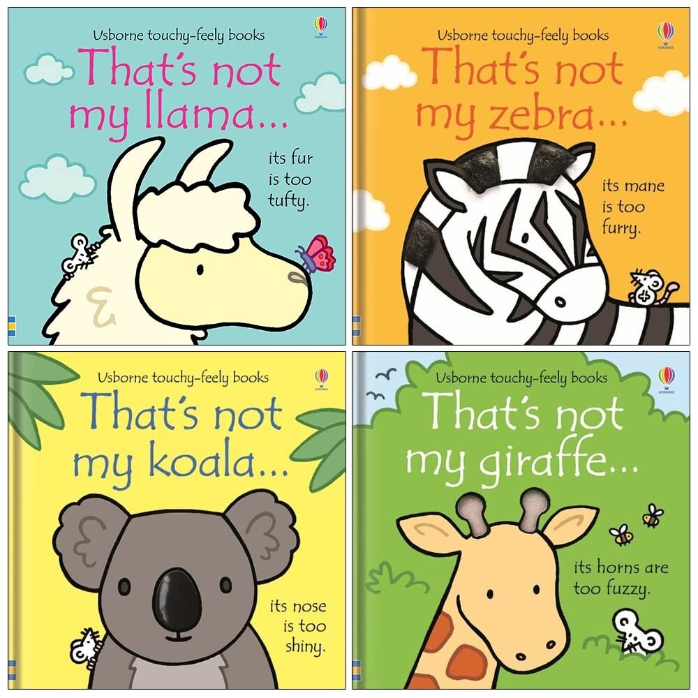 Usborne Touchy-Feely Thats not My Zoo Collection : Zebra and Friends 4 Books Set