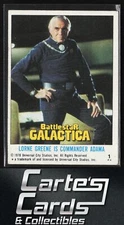 Lorne Greene Is Commander Adama 1978 Topps Battlestar Galactica #1