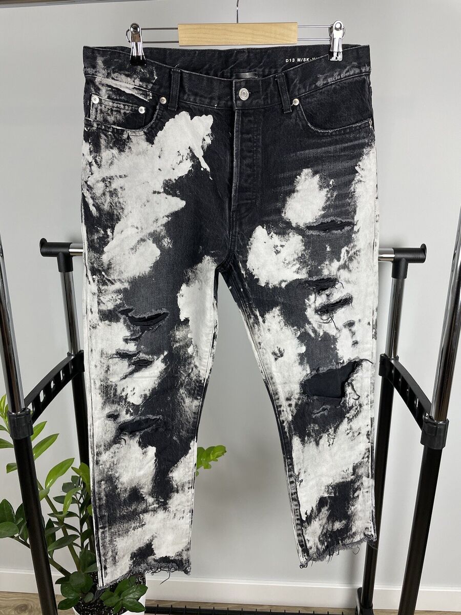 SAINT LAURENT D13 YSL Pants Dark Bleach Black jeans Denim