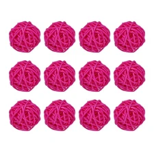 12 Pcs Wicker Rattan Balls 1.2In for Vase Fillers Party Decorative Rose