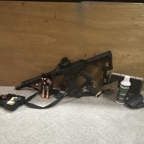 (Airsoft lot) lancer tactical gen 4Airsoft Rifle & 2 pistols+ accessories 