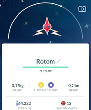 Pok mon Shiny Rotom - MINl PTCs - Read Description