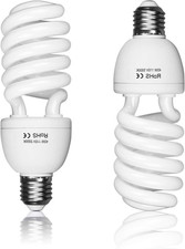 EMART Full Spectrum Light Bulb, 2 X 45W 5500K Spiral CFL Daylight for Photograph