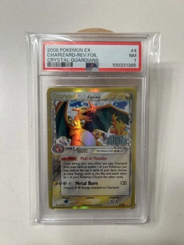 2006 Pokemon Ex Crystal Guardians Charizard Reverse Foil #4 PSA 7