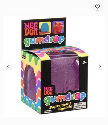 NEW Purple Nee Doh Gumdrop Super Solid Squish Needoh Gum Drop Stress Toys REAL!!