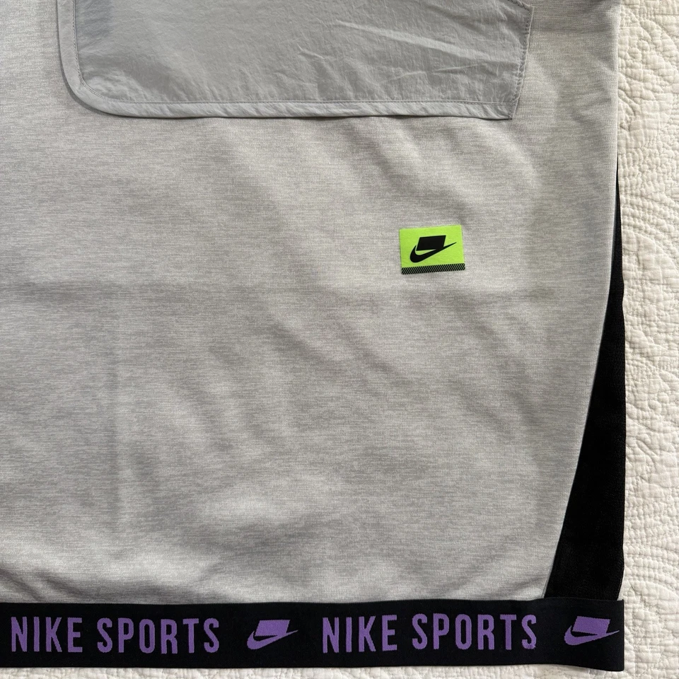 Nike Sport Block Logo Men’s Dri-Fit 1/2 Zip Hoodie Hooded Vest Size XXL 2XL - Image 2 of 4