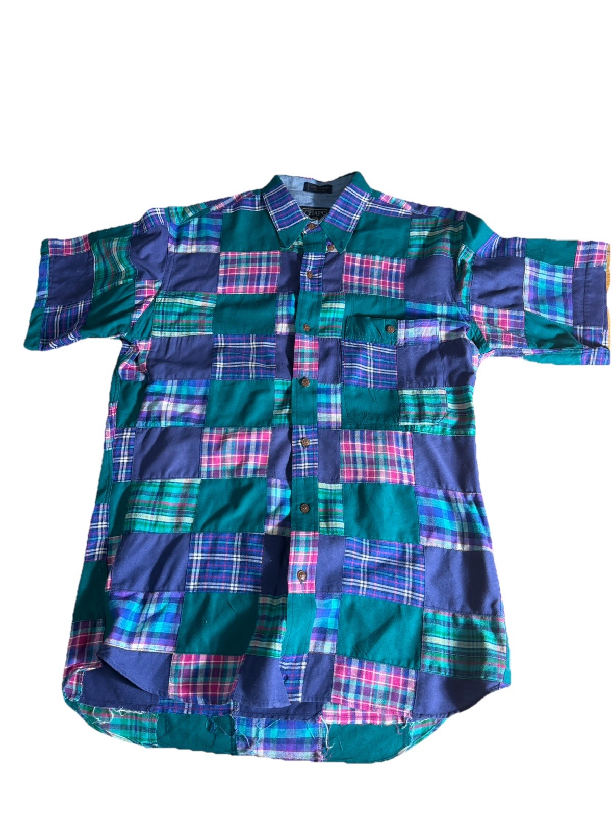 Chaps Ralph Lauren Patchwork Plaid Button Down Sh… - image 3