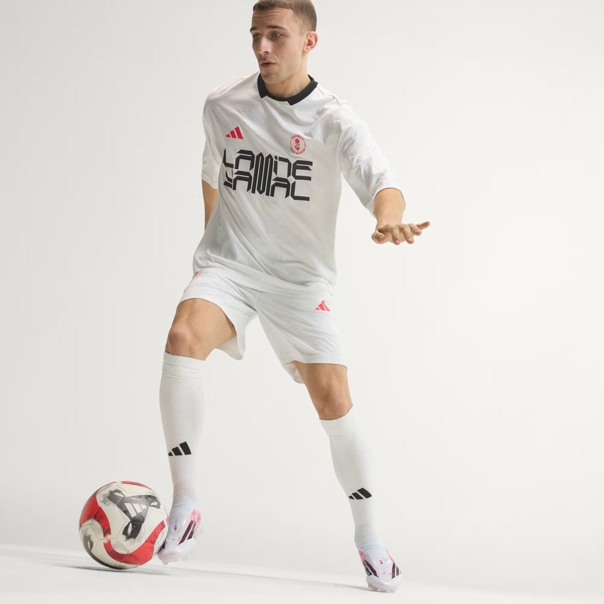 試合用 ユニフォーム ゲームシャツ ヤマスポ ラインマン 77 ホワイト adidas F50 Elite Laceless FG x Lamine Yamal Mens Soccer Cleats