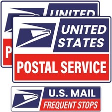 Reflective US Mail Delivery Magnetic Signs Set 3 Piece