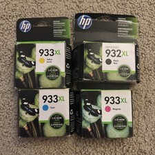 4 pack OEM HP 932XL 933XL Ink black color 6100 6600 6700 7110 7612 932 933 XL