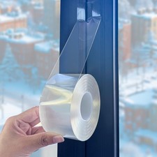 Transparent Window Weather Sealing Tape 2 Inch x 33 FT Clear Window Insulatio...