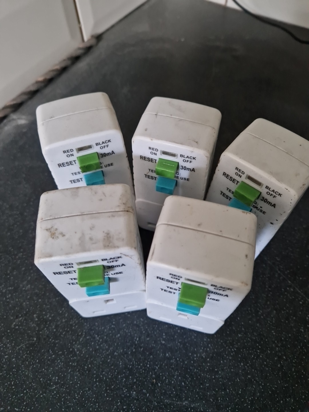 5x Rcd Plug Safety Plugs