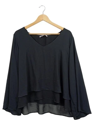 ZARA Chemisier Femme Noir Moderne Asymétrique (EU 42, INT XL) - Photo 1/4