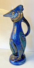A CH BRANNAM ART POTTERY FIGURAL GREBE JUG OR PITCHER. SIGNED & DATED 1910.